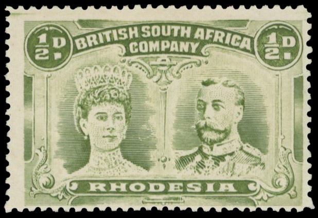 † ½d olive-green RJL 3, position 98 mint