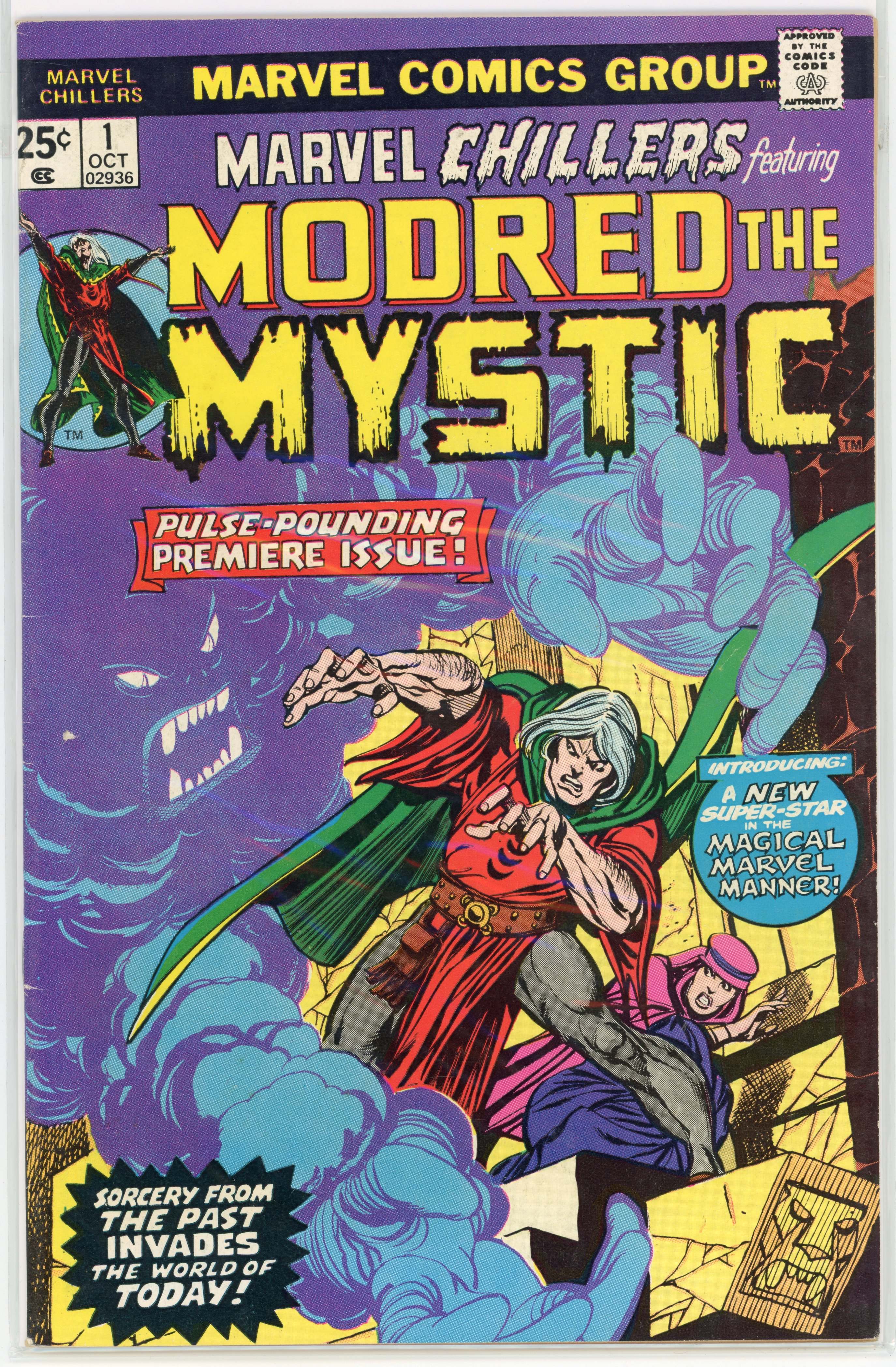 Marvel Chillers #1 (Marvel Comics, 1975) First appearance of Modred the Mystic
