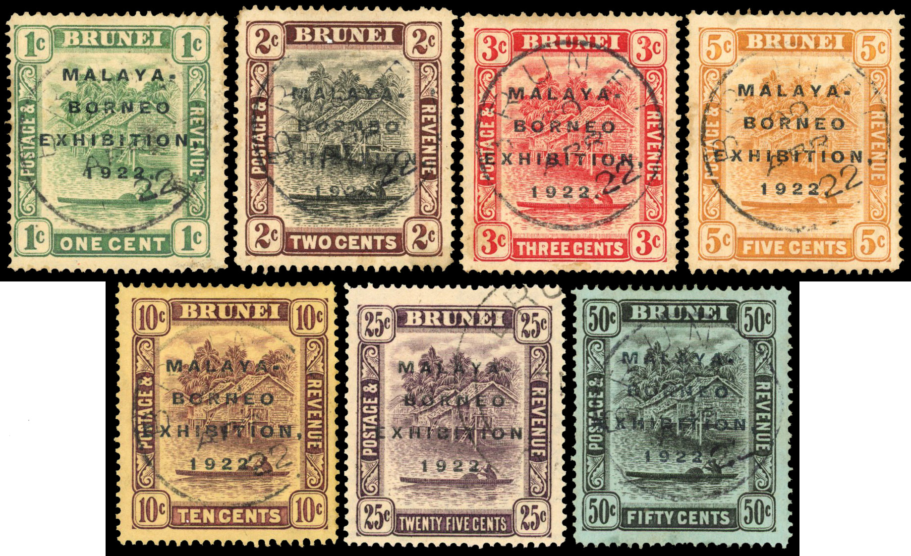 Brunei SG 51c/58c part set used