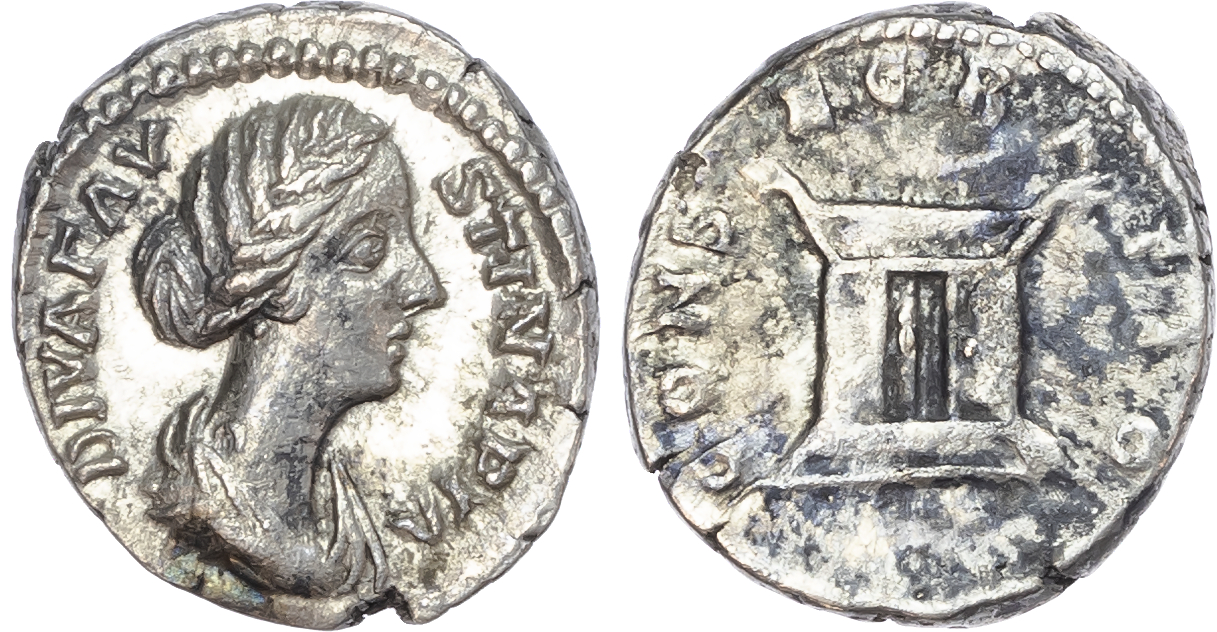 Diva Faustina Junior (d. AD 175/6) AR Denarius, Rome, 3.58g. 