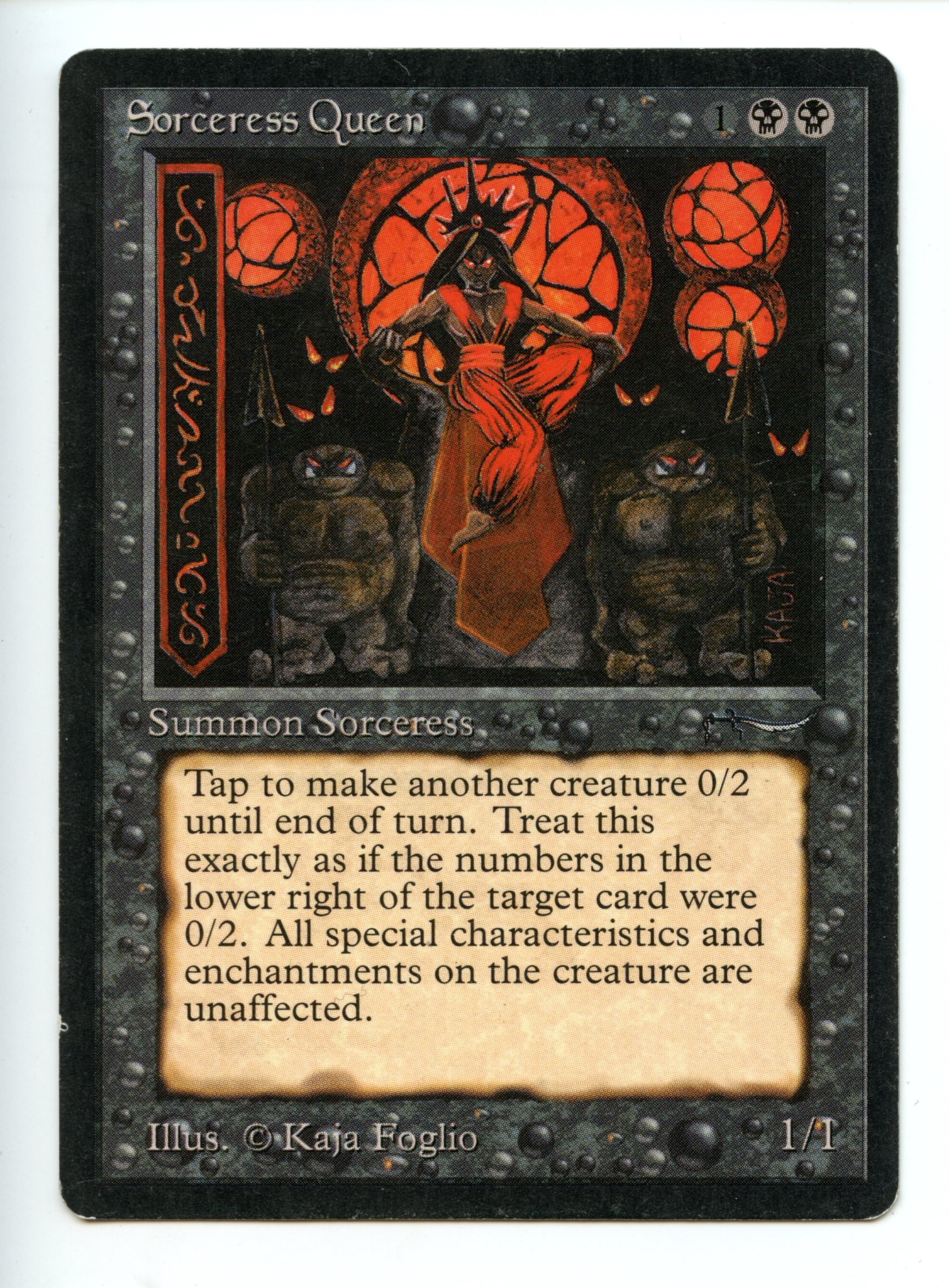 Magic the Gathering - Sorceress Queen  - Arabian Nights - Moderately Played