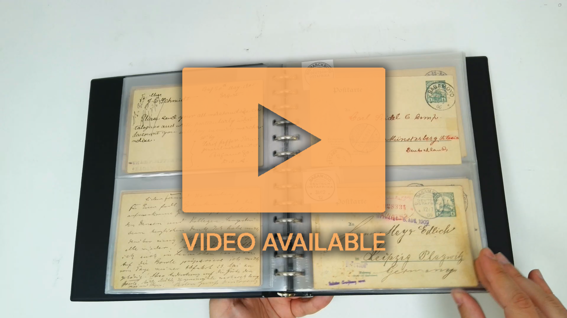 German East Africa used postal stationery in album