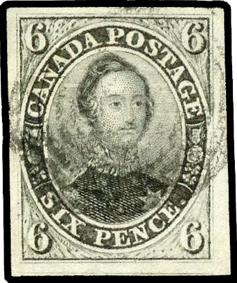 1852-57 Handmade wove paper, varying in thickness, imperf 6d brownish-grey, good