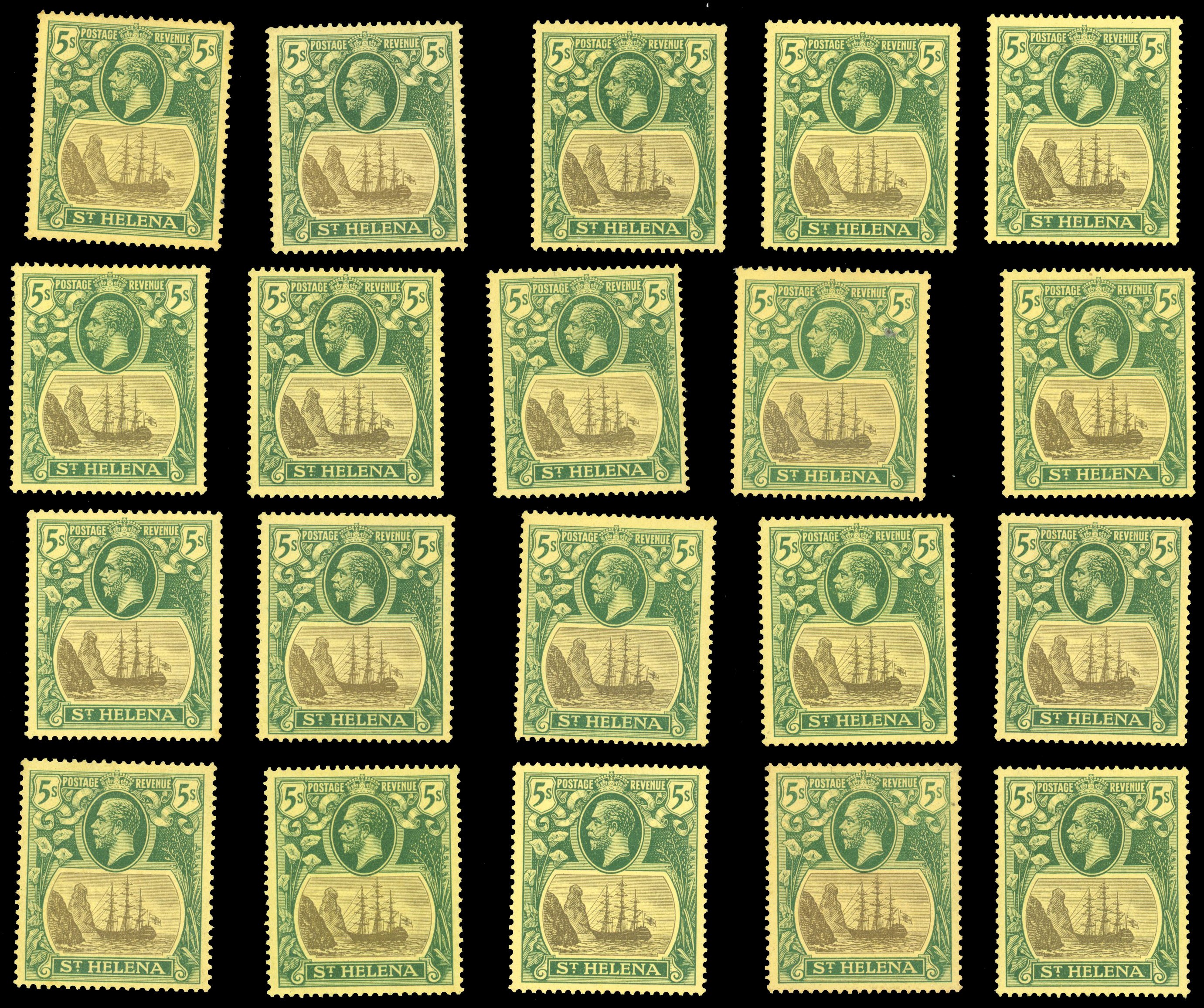 St Helena SG 92-5 mint accumulation