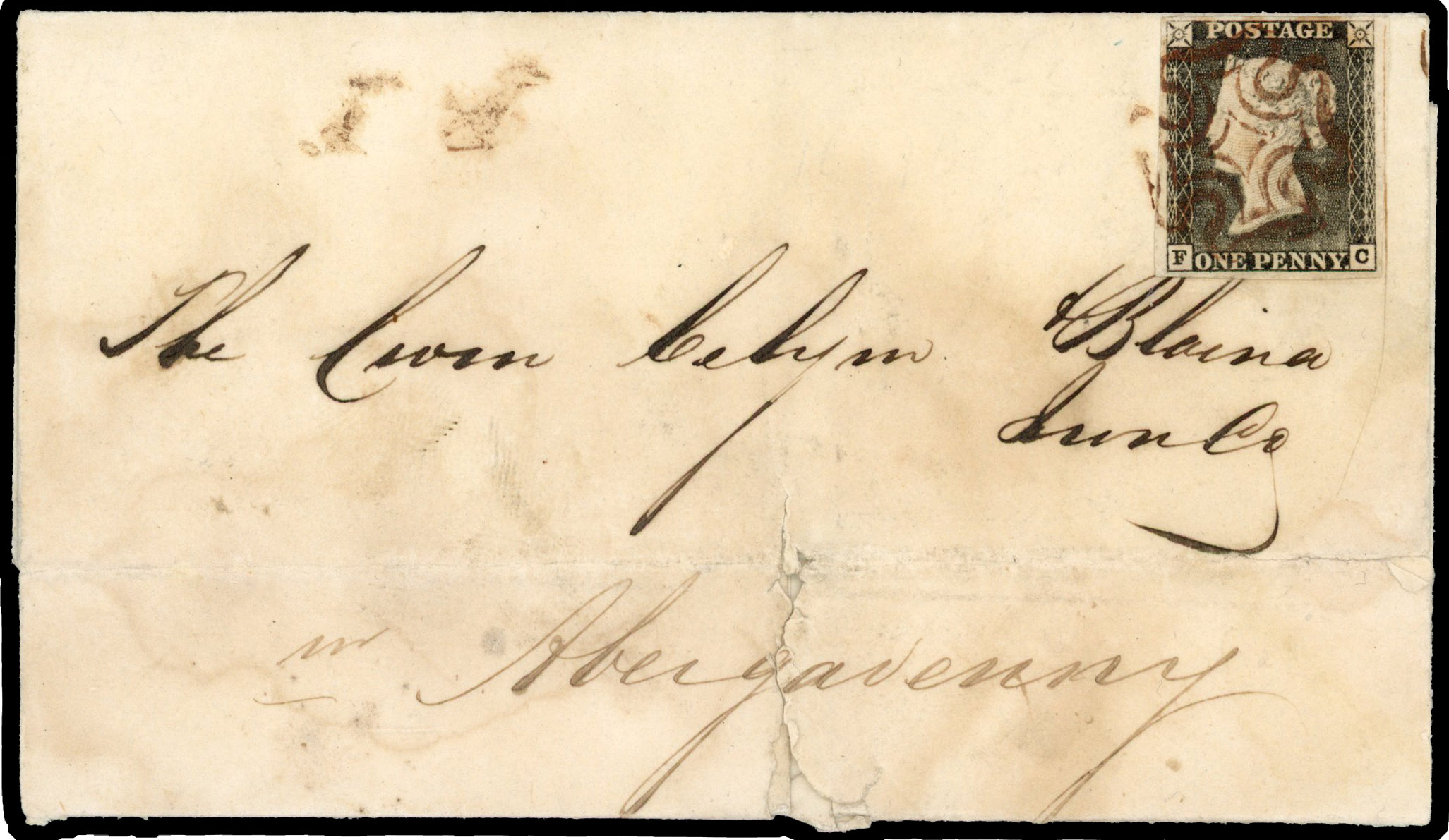 1840 1d Black Pl.1a. “May Date”. Fine wrapper