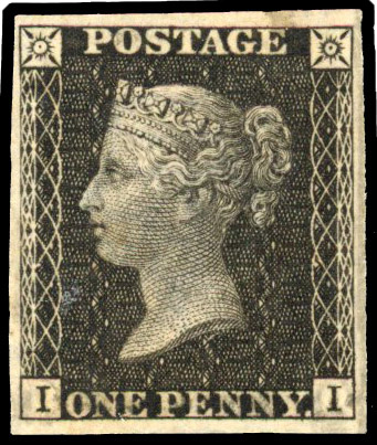 GB SGDP35a 1865 1d Black "Royal Reprint" Pl.66 Pair. Unused.