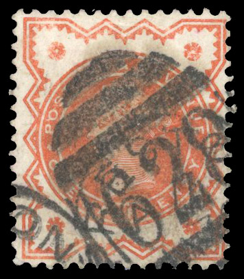 1887 ½d Vermilion ‘Jubilee’. Used "USE PEARS SOAP"