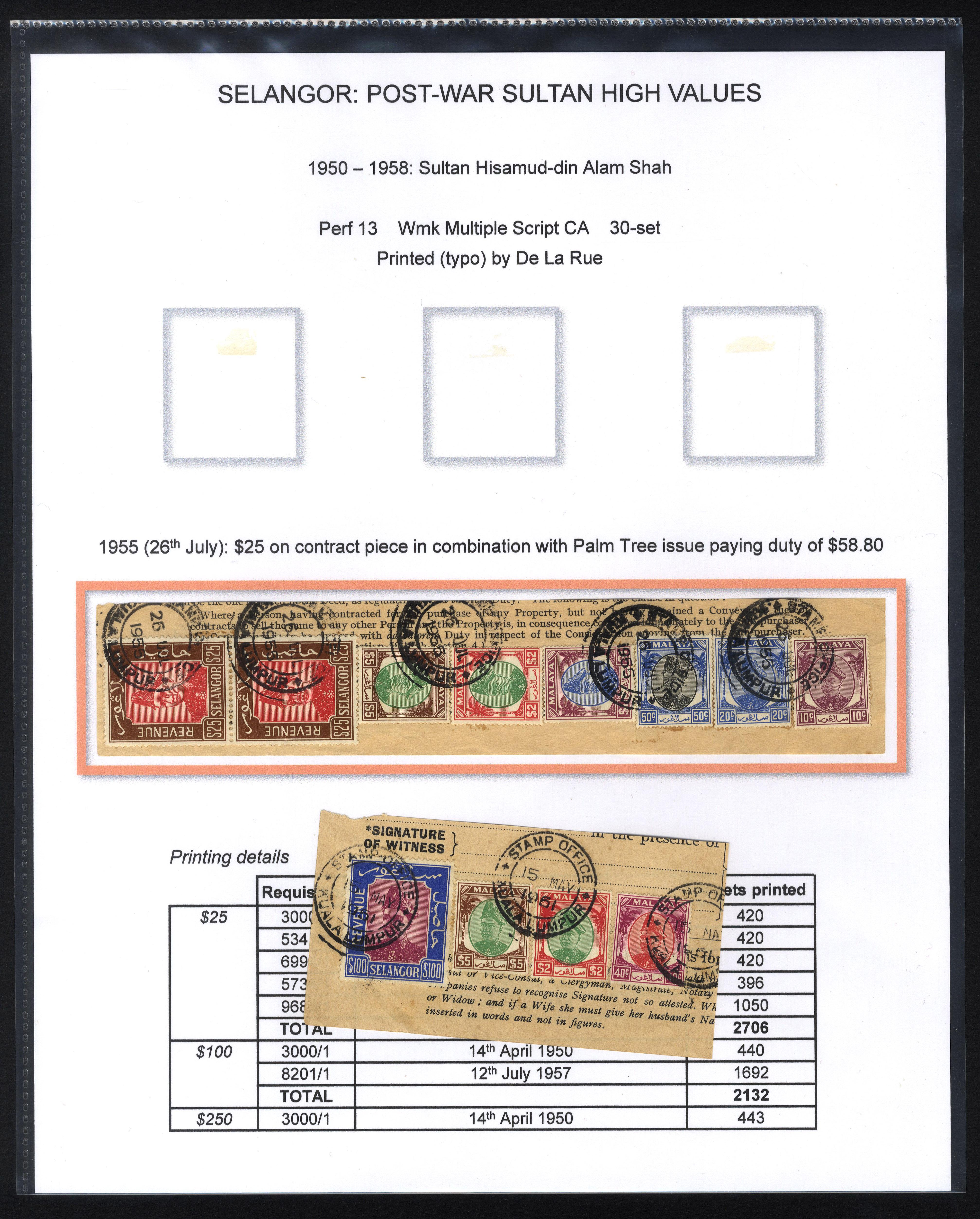 Selangor Revenues 1936-57 collection
