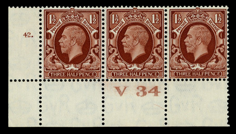 1934 1½d Red-brown (Large Format). Very fine unused...