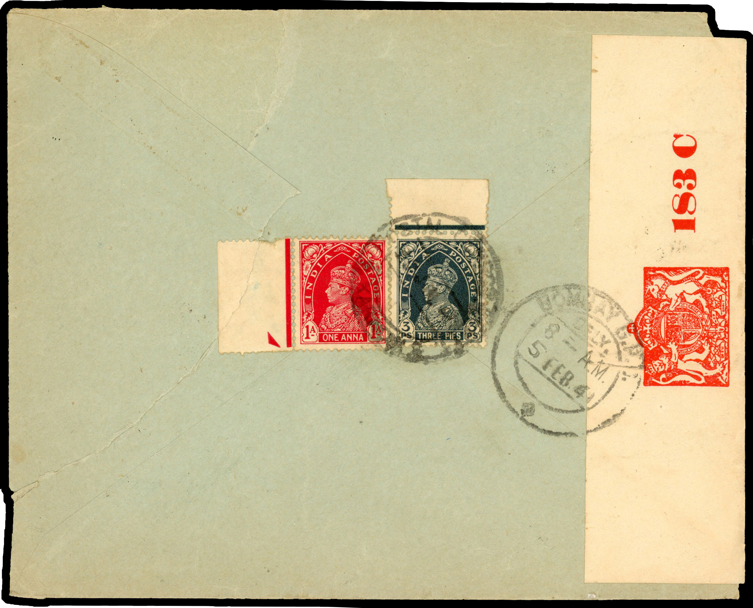 BPAEA Dubai 1941 Paquebot cover