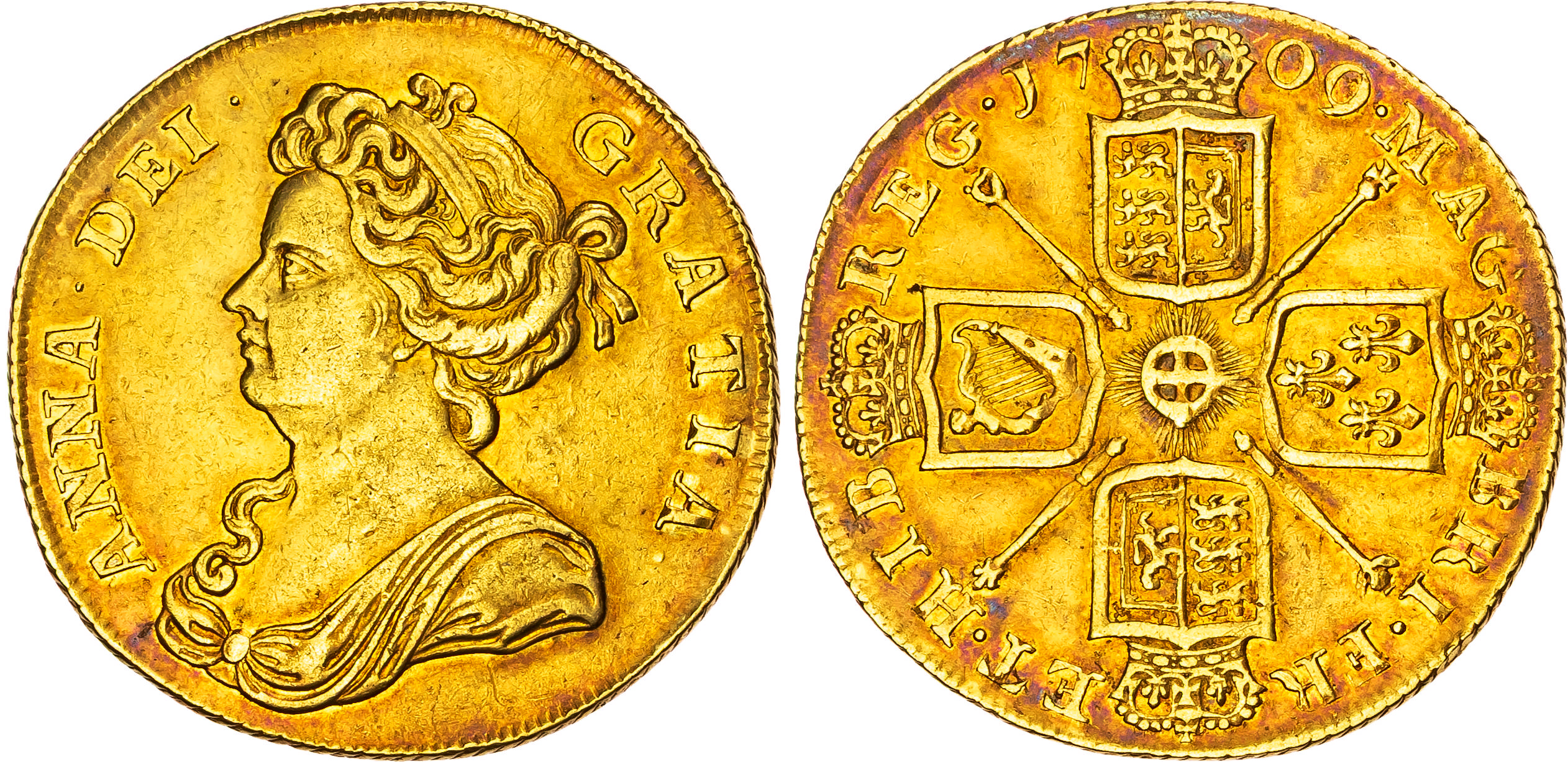 Anne (1702-1714), Post-Union, Two Guineas, 1709.