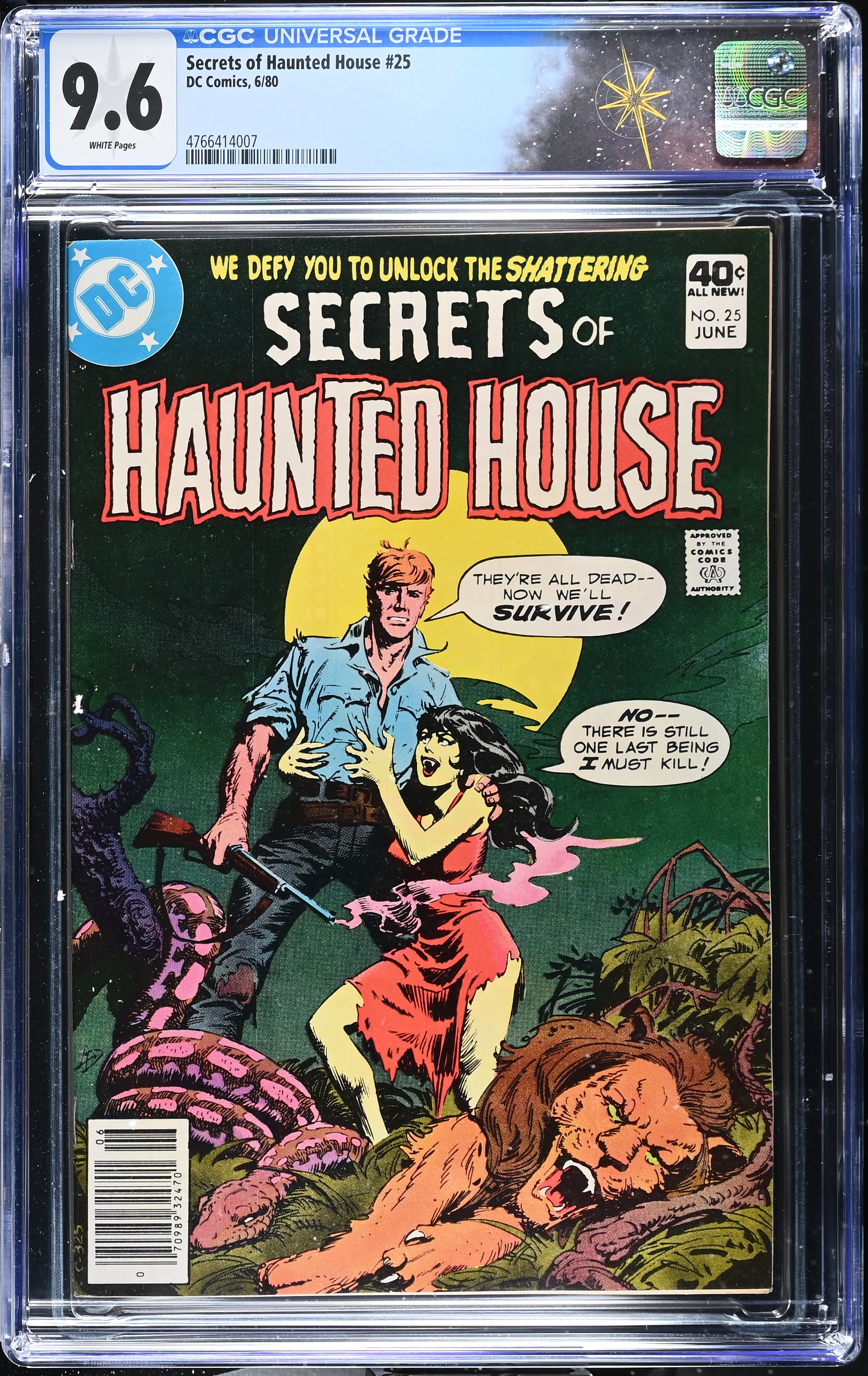 Secrets of Haunted House #25 CGC 9.6 Cover by Luis Dominguez (DC Comics, 1980) White Pages
