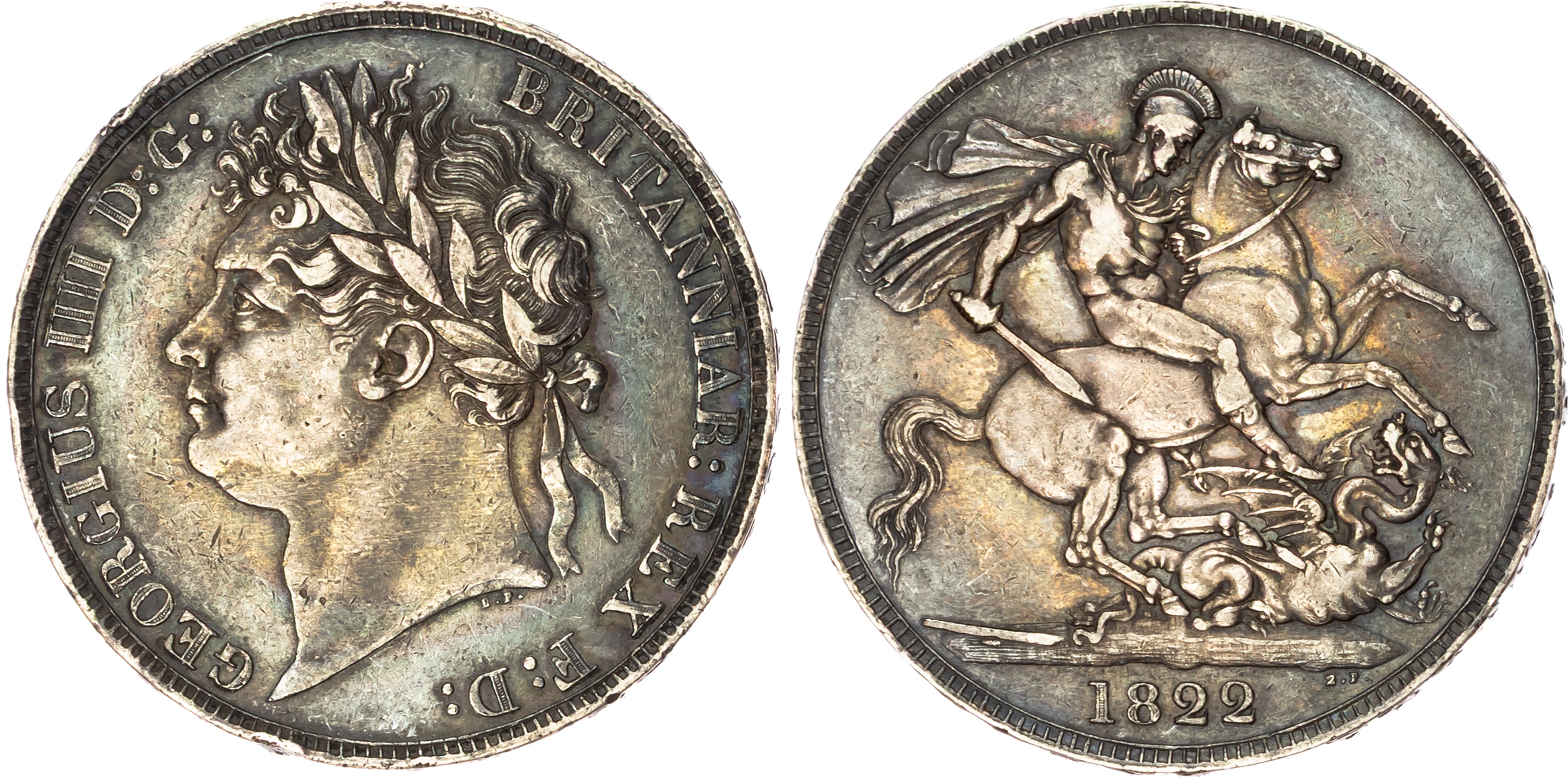 George IV (1820‑1830), AR Crown, 1822, TERTIO.