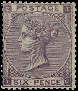 1864 6d lilac Pl.4.