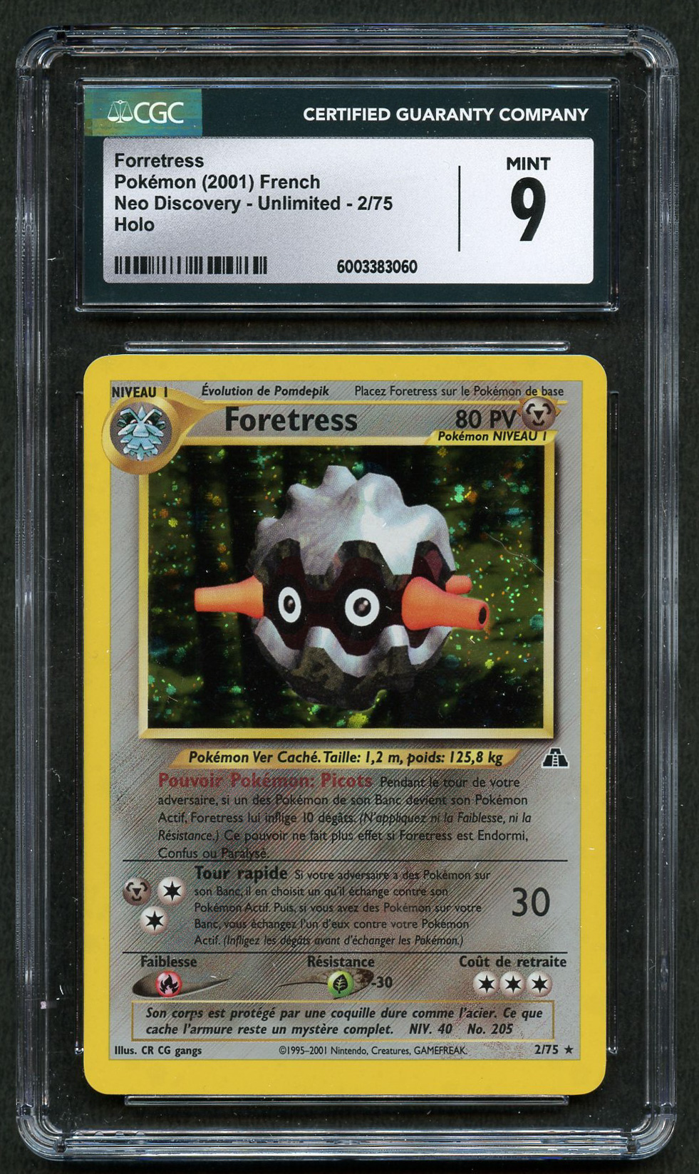 CGC 9 Forretress - Neo Discovery FRENCH - [Foretress]