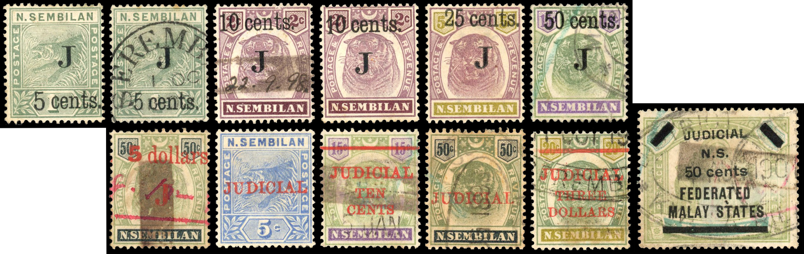 Negri Sembilan 1898-1901 Judicial overprints