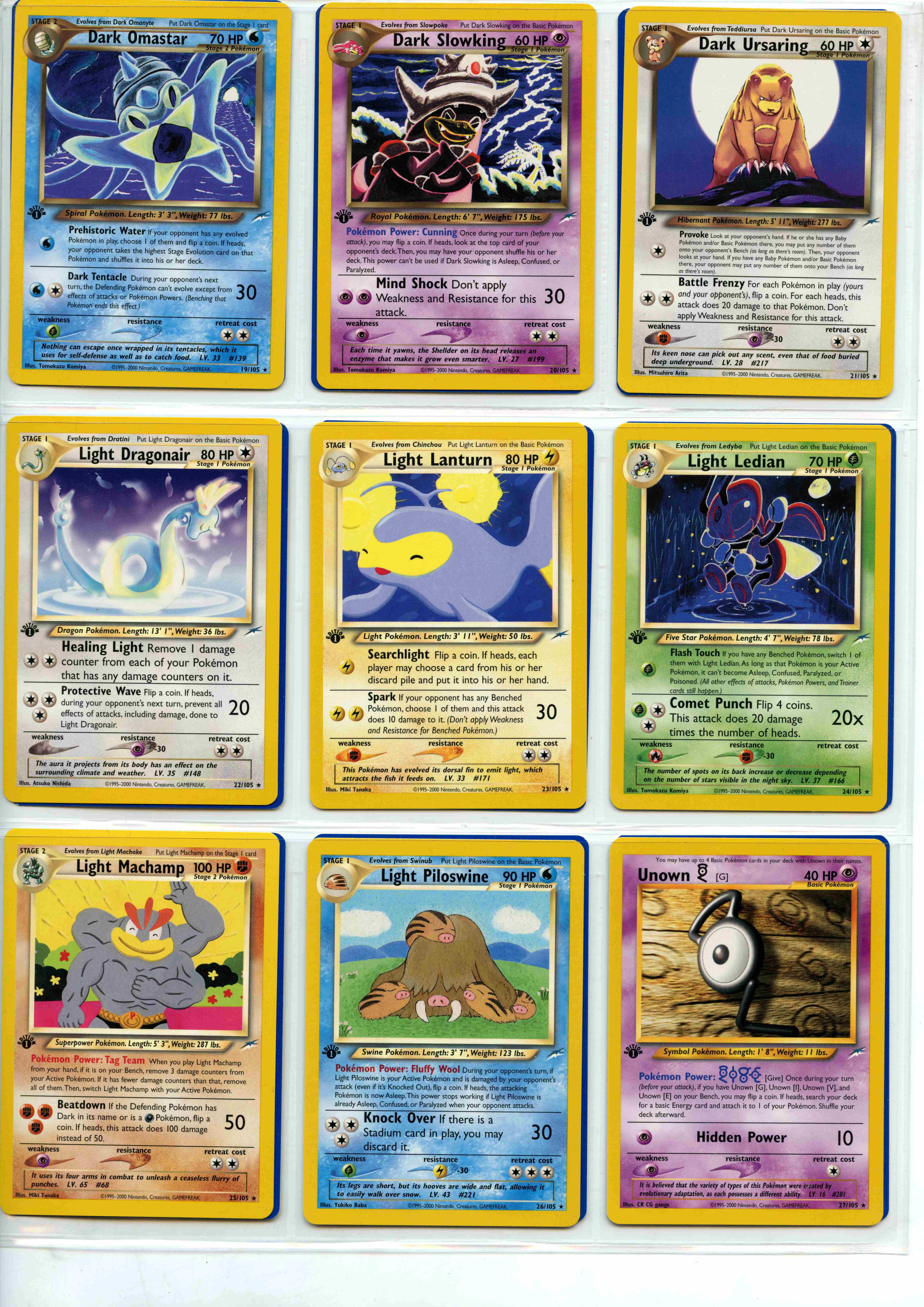 Pokémon TCG - Neo Destiny 1st Edition Partially Complete Set 