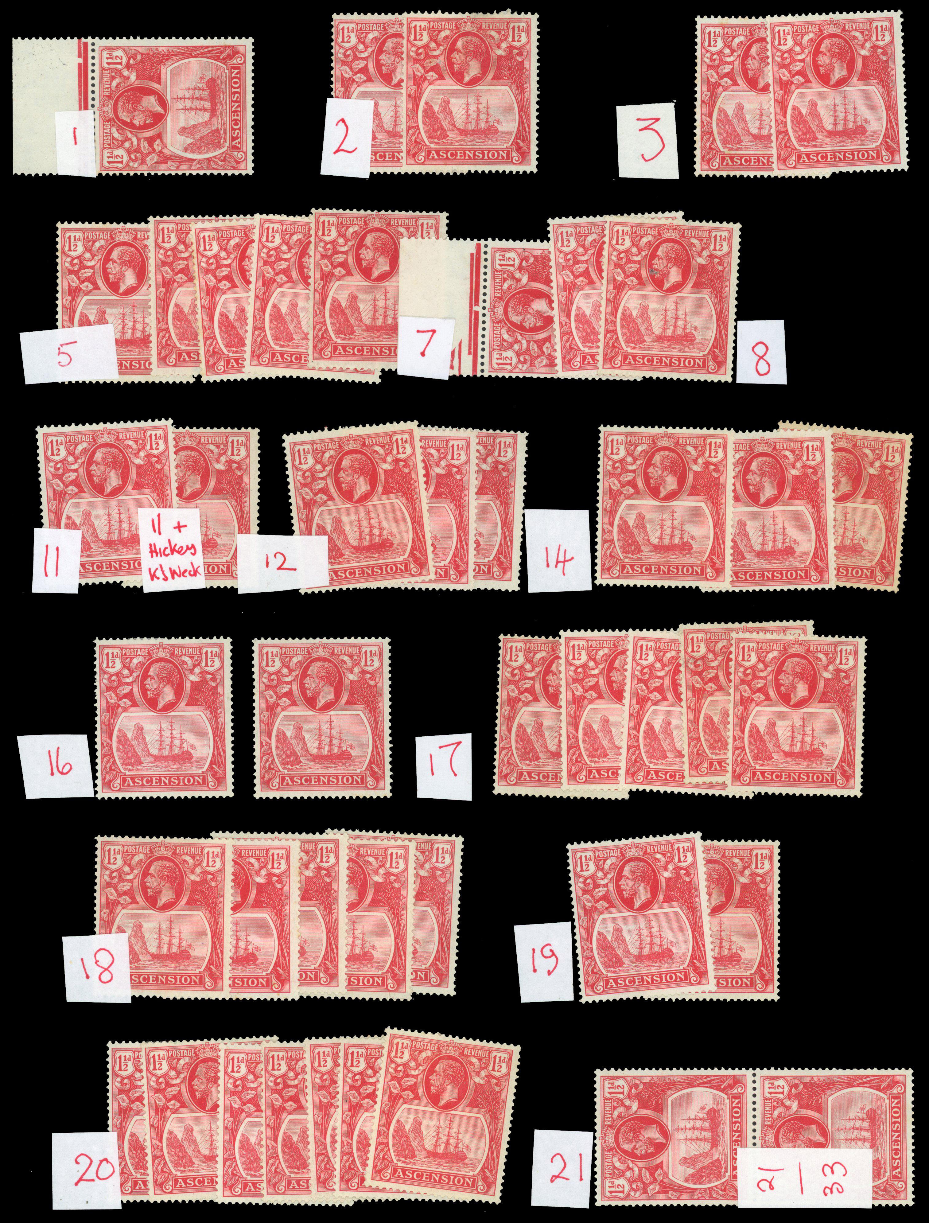 Ascension SG 12 positioned examples mint