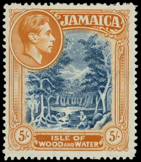 1941 5s slate-blue and yellow-orange, perf...