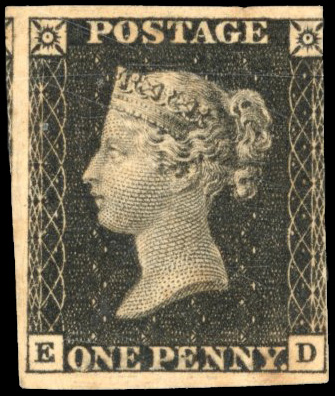 GB 1840 1d black, Pl. 7 (ED) unmounted mint, SG 2