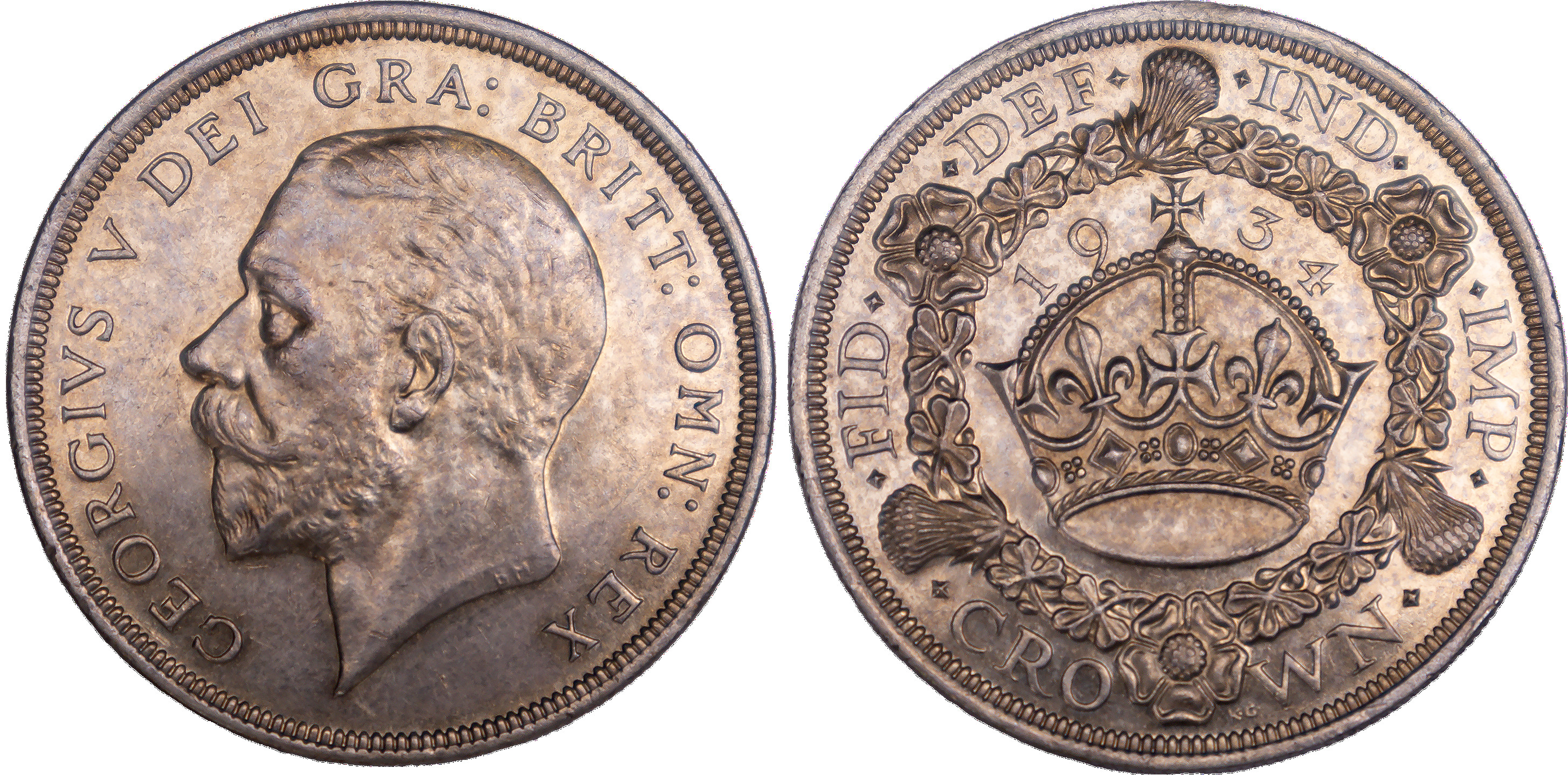 George V (1910-1936), 'Wreath' Crown, 1934.