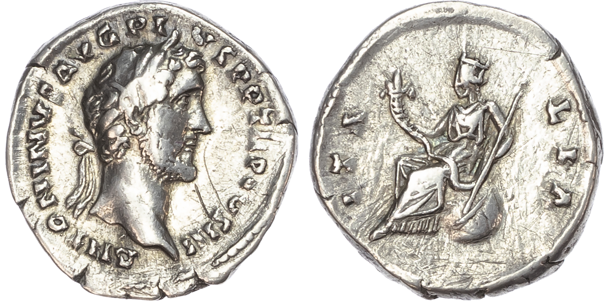 Antoninus Pius (AD 138-161) AR Denarius, Rome, AD 140-143, 2.93g. 
