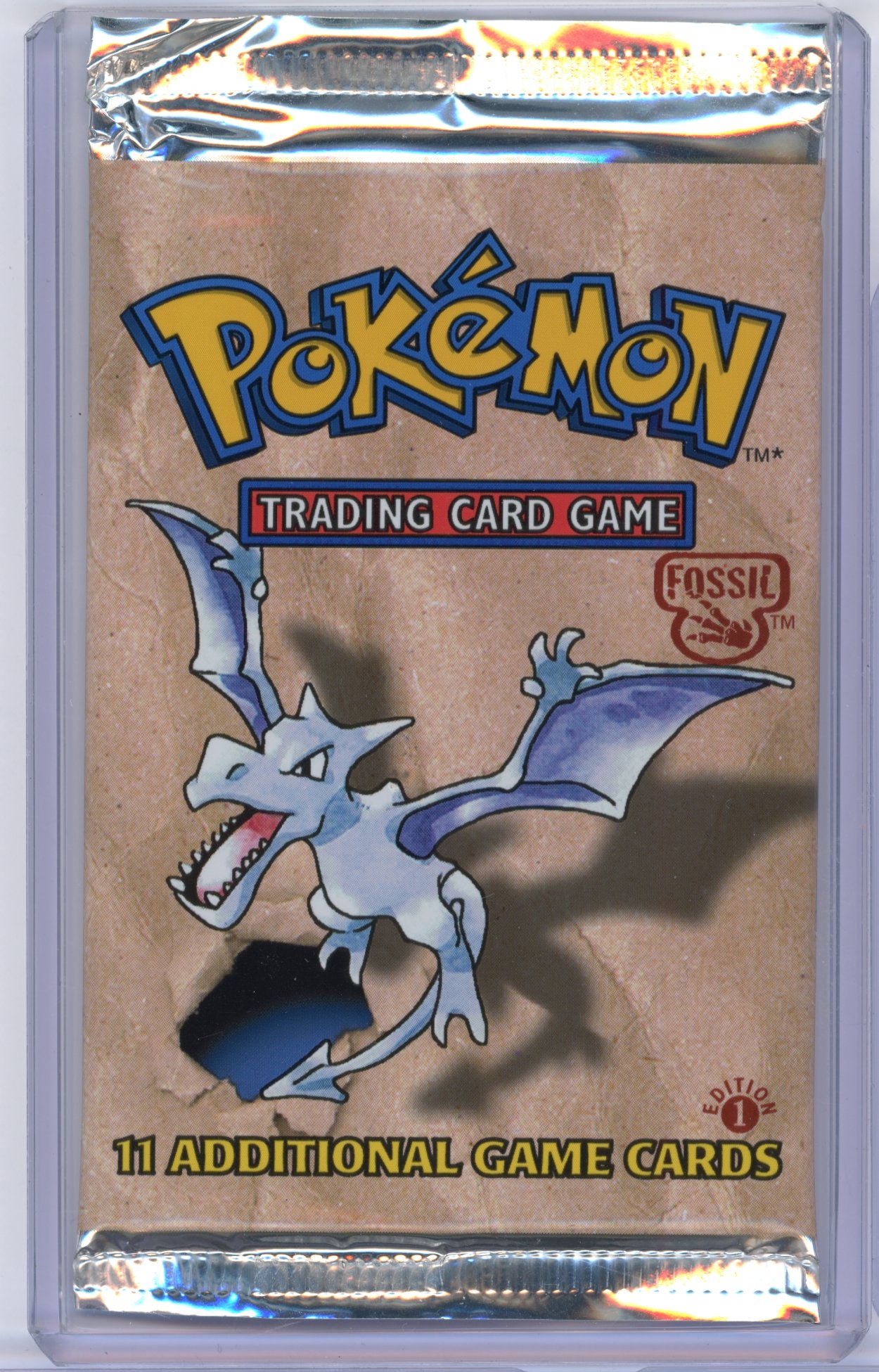 Fossil 1st Edition (1999) Sealed Booster Pack - Aerodactyl Artwork (20.72g)