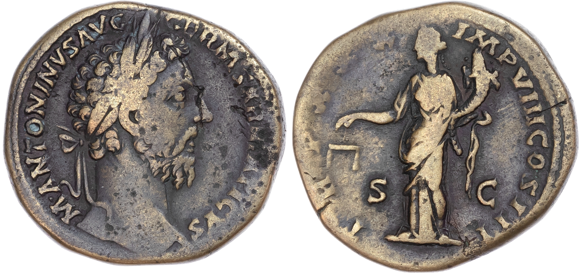 Marcus Aurelius (AD 161-180) AE Sestertius, Rome, AD 175-176, 22.27g. 