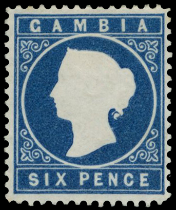 1880 6d blue, good colour, part o.g. SG...