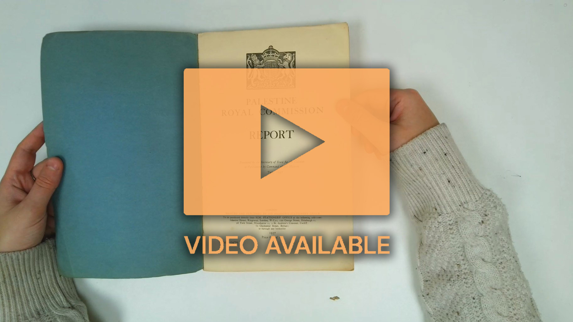 Palestine Royal Commission report 1937