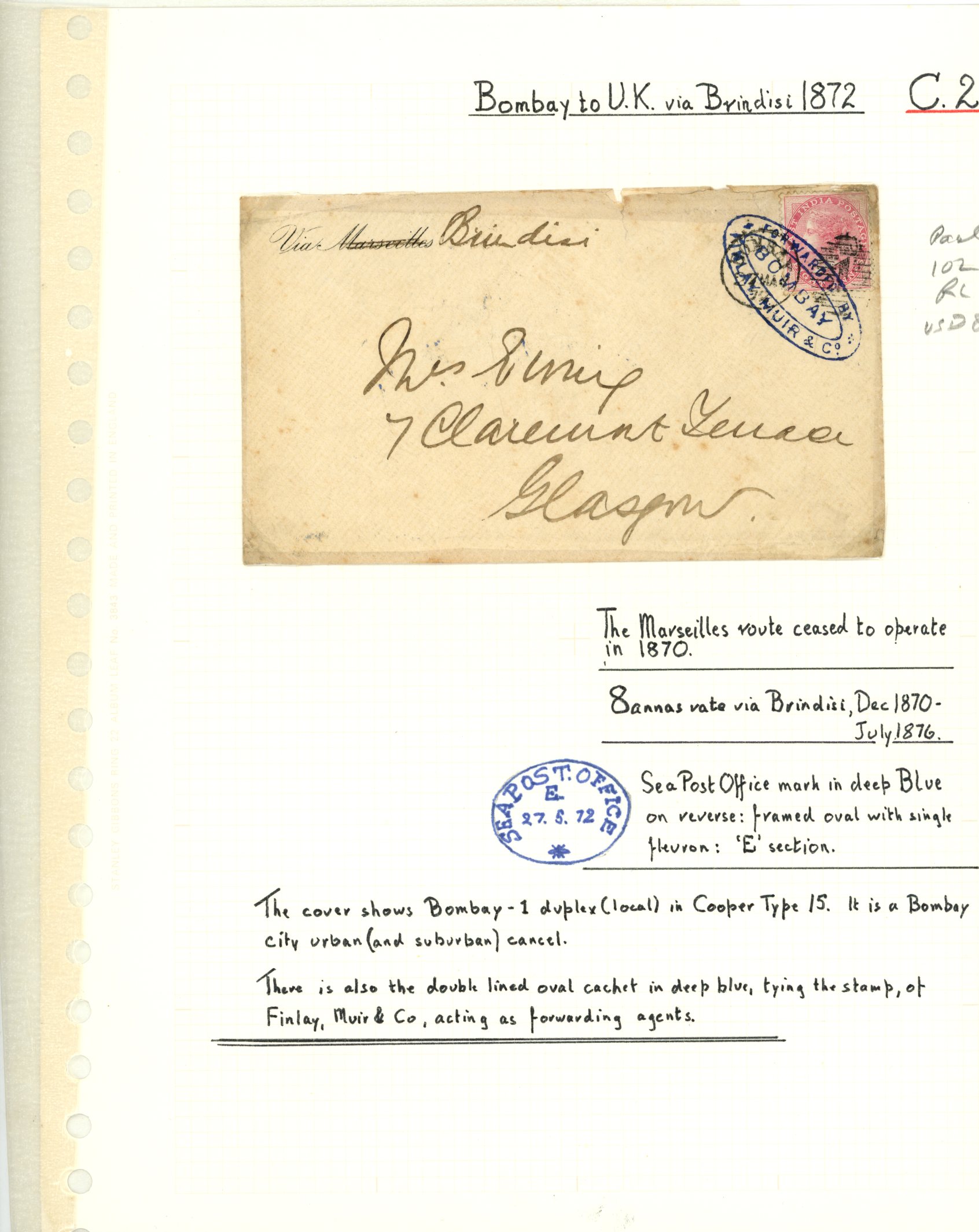 POSTAL HISTORY: 1850s-1890s selection of...