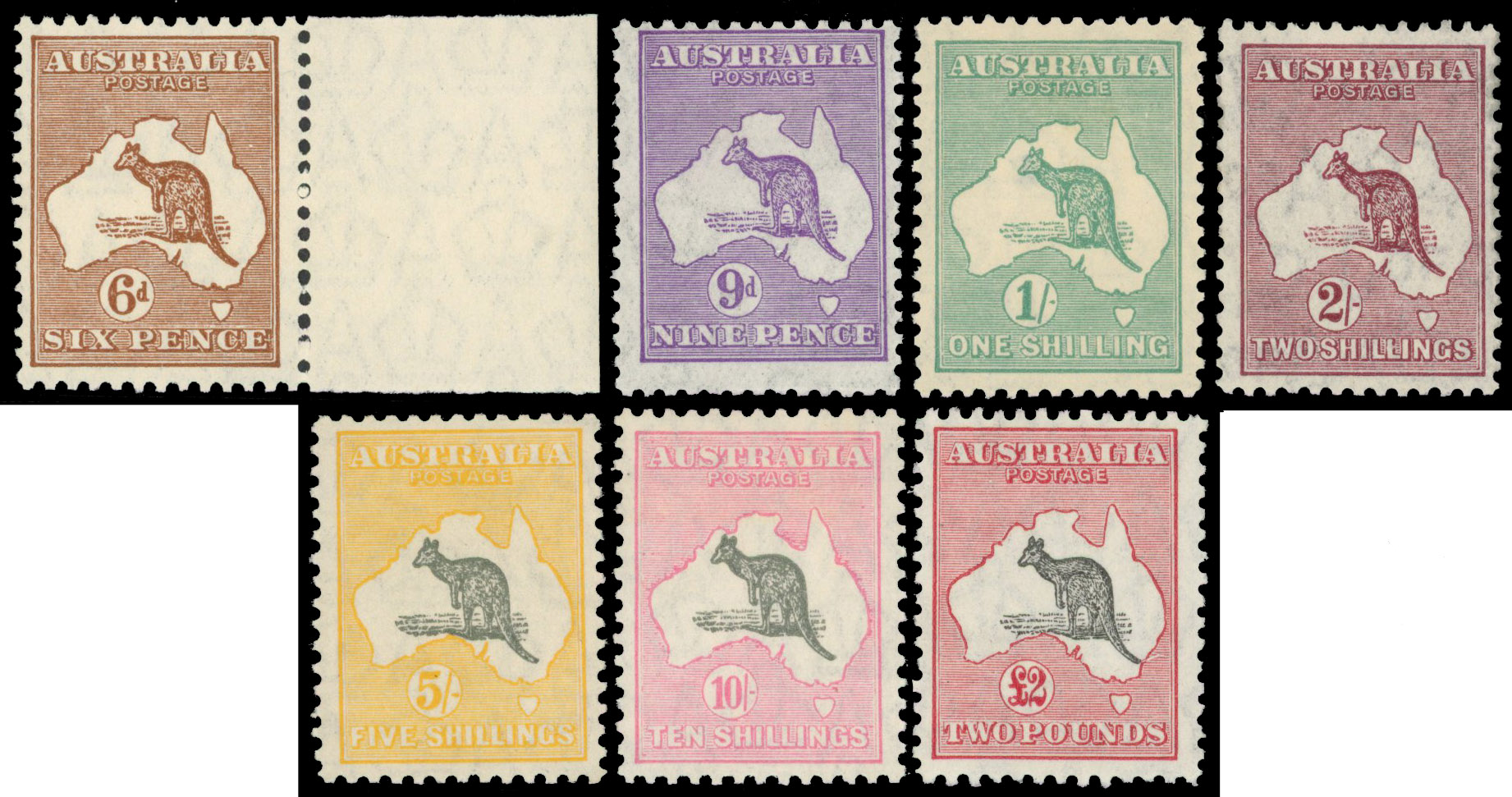 Australia SG 107-114 mint