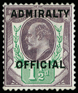 GB 1903 SG O109 1½d Admiralty Official mint