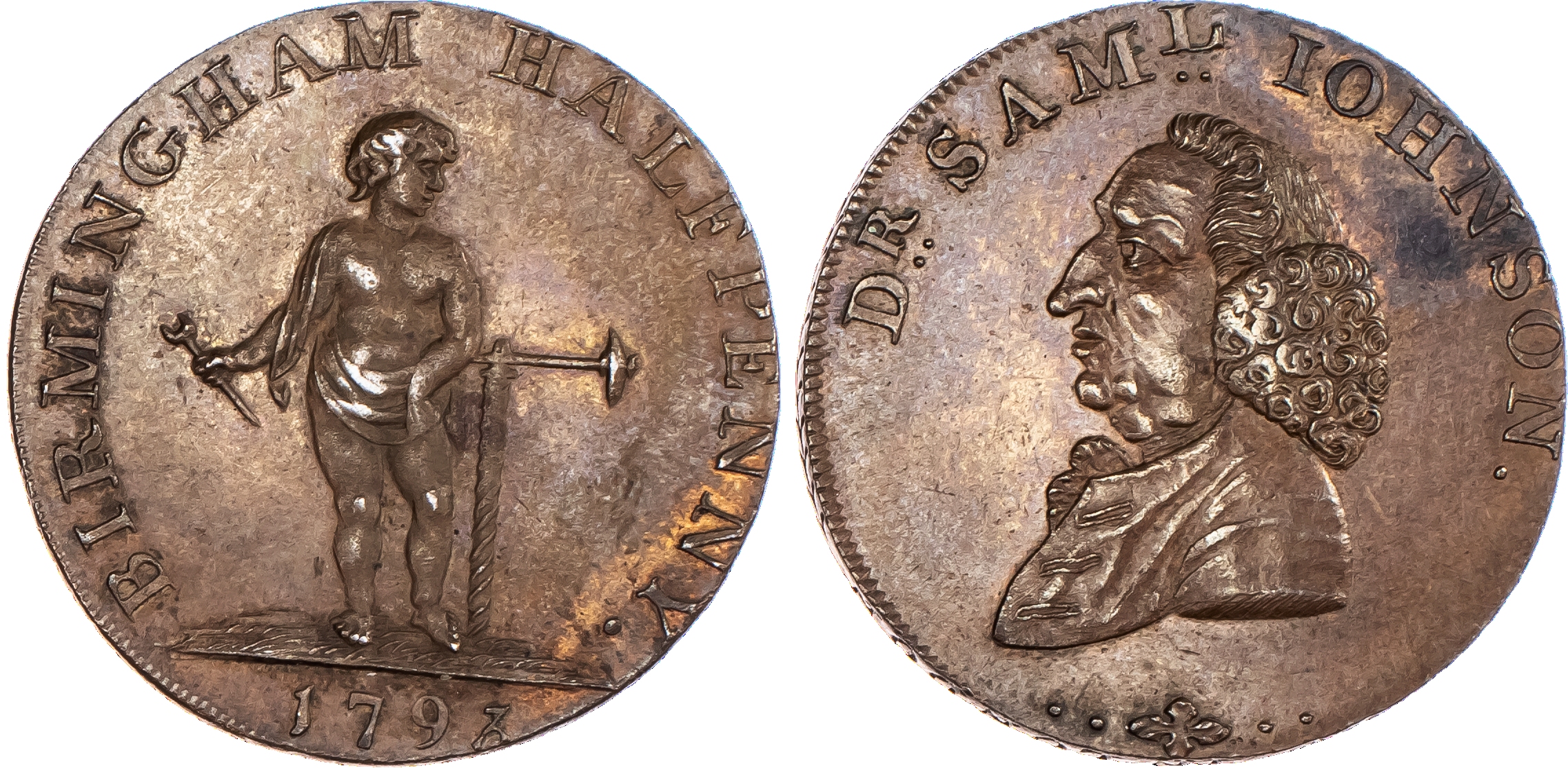 Birmingham, Kempson’s mule Halfpenny 1797,...