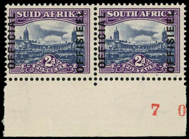 South Africa SG O35 pair mint