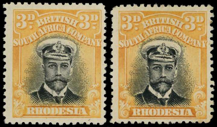 1913-17 3d Head Die I, perf 14. Two examples,...