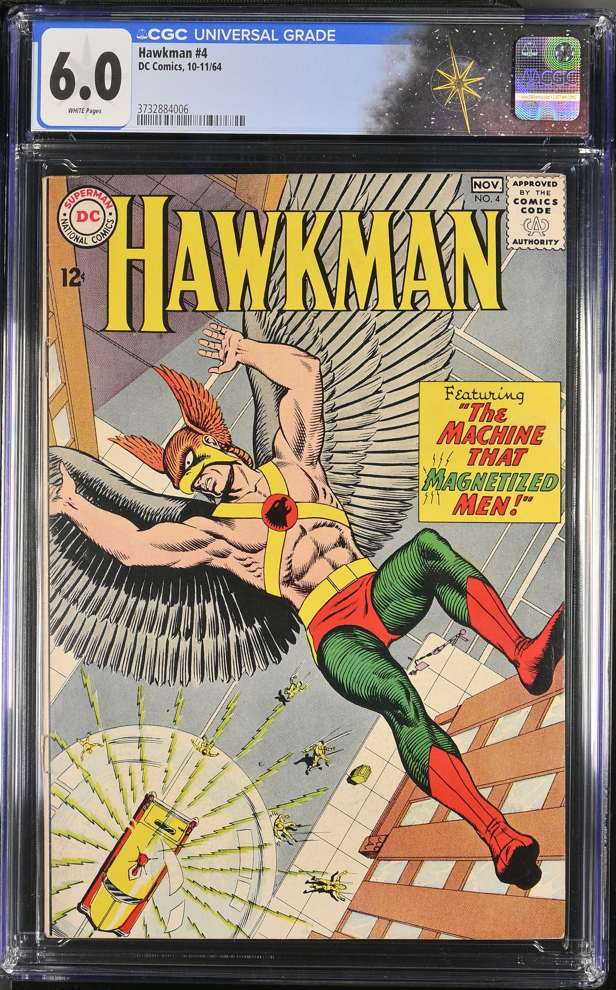 Hawkman #4 CGC 6.0 1st Appearance and Origin on Zatanna (DC Comics, 1964) White Pages