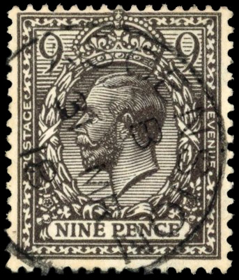 Ascension SG Z48 1913 GB 9d used at Ascension