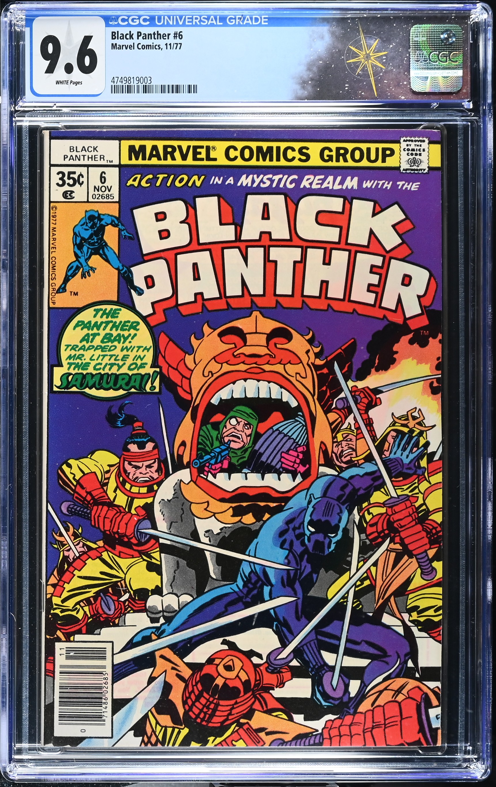 Black Panther #6 CGC 9.6 1st appearance of Jakarra "A Cup of Youth" (Marvel Comics, 1977) White Pages
