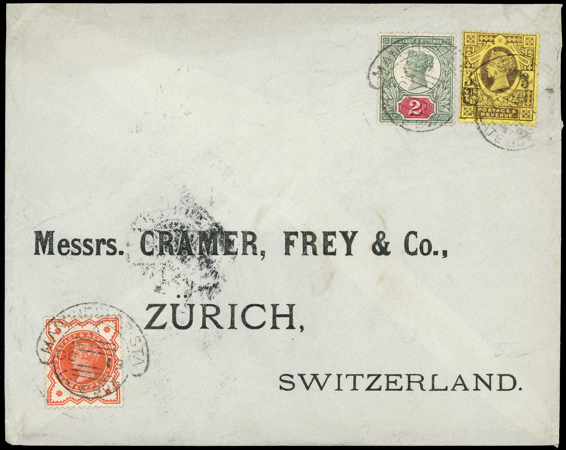 Postal History. 1895 printed cover...