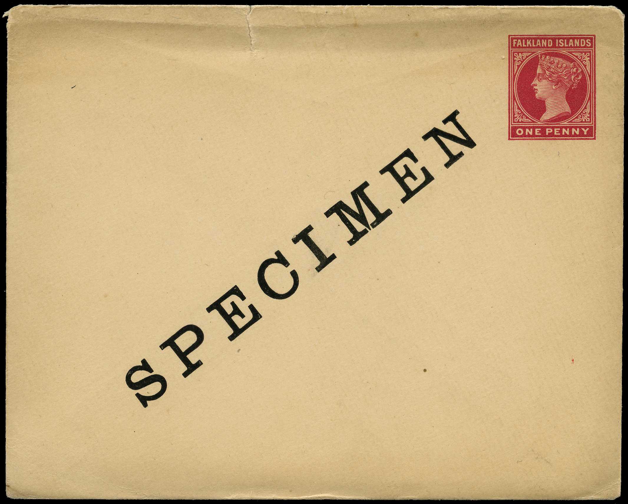 QV 1d carmine postal stationery...
