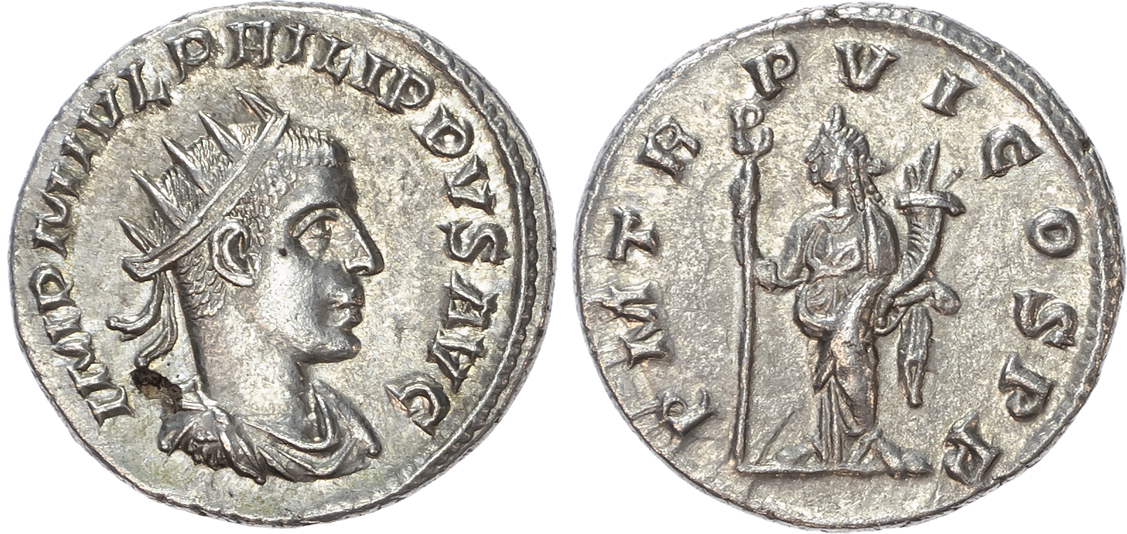 Philip II (AD 247-249) AR Antoninianus, Antioch, 4.13g. 