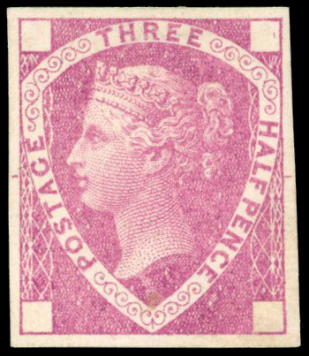 GB 1871 Ormond Hill 1½d Die Proof in carmine-rose, Spec. DP56b