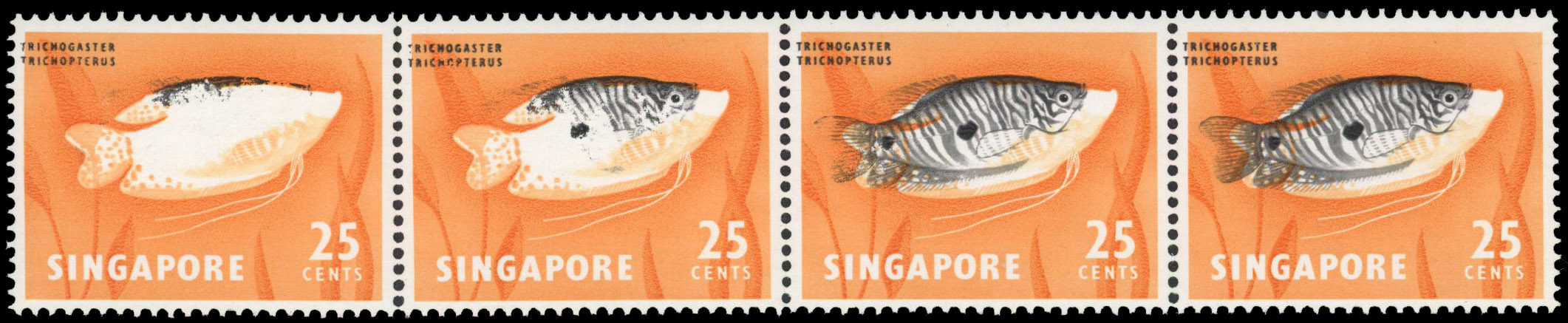 Singapore SG 72 var strip mint