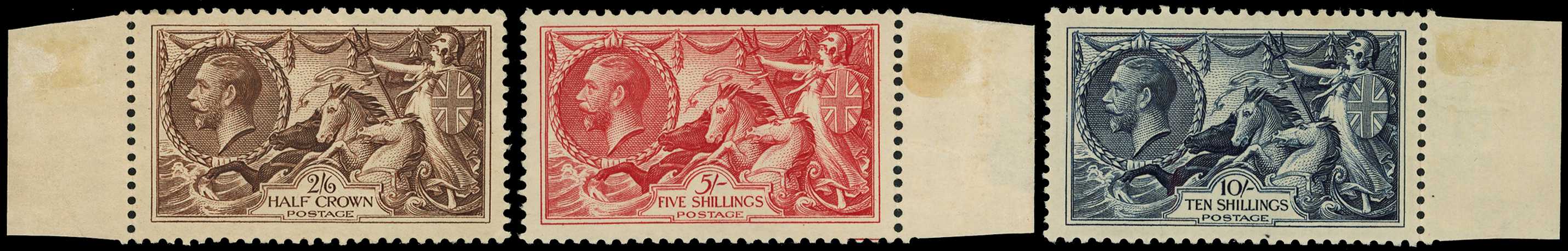 1934 2s6d-10s re-engraved Seahorses,...