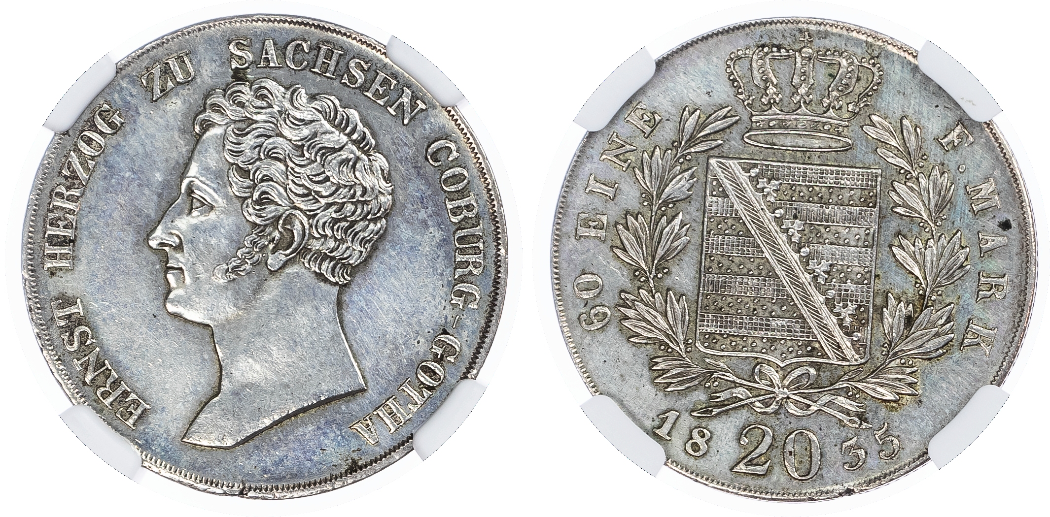 Germany, States, Saxe-Coburg-Gotha. Ernst I AR 20 Kreuzer. 1835. 