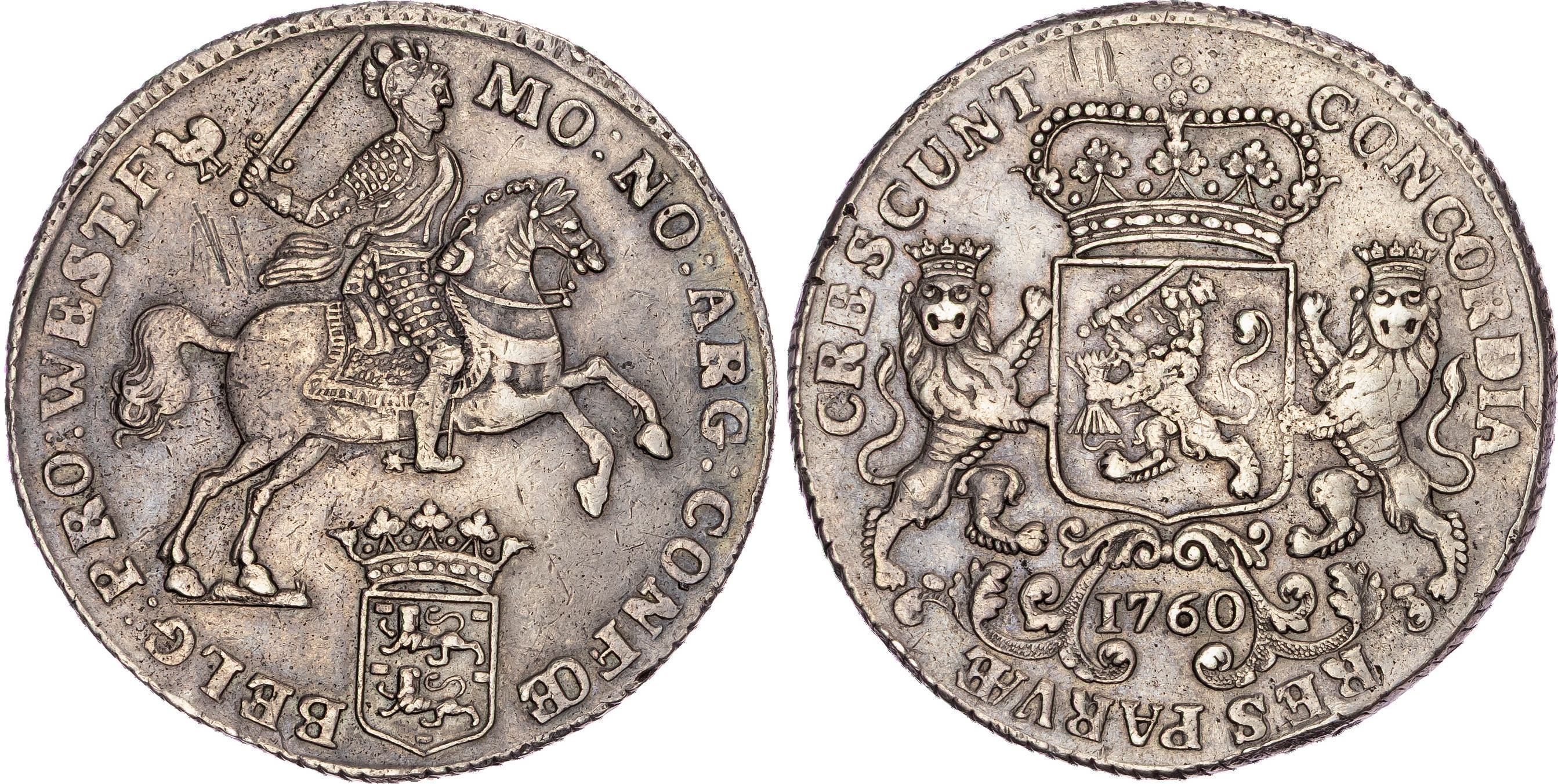 Low Countries, West Friesland, silver Ducaton, 1760