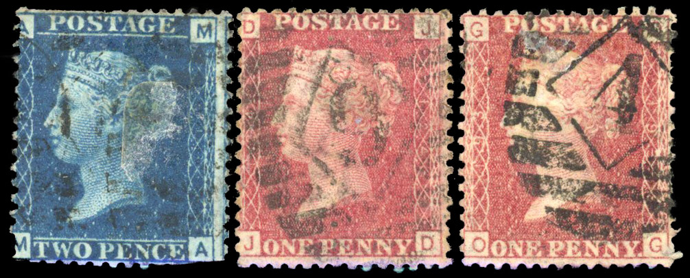 1868 Francis Peek, Winch & Co (F. P. W. & CO.) unofficial underprints.