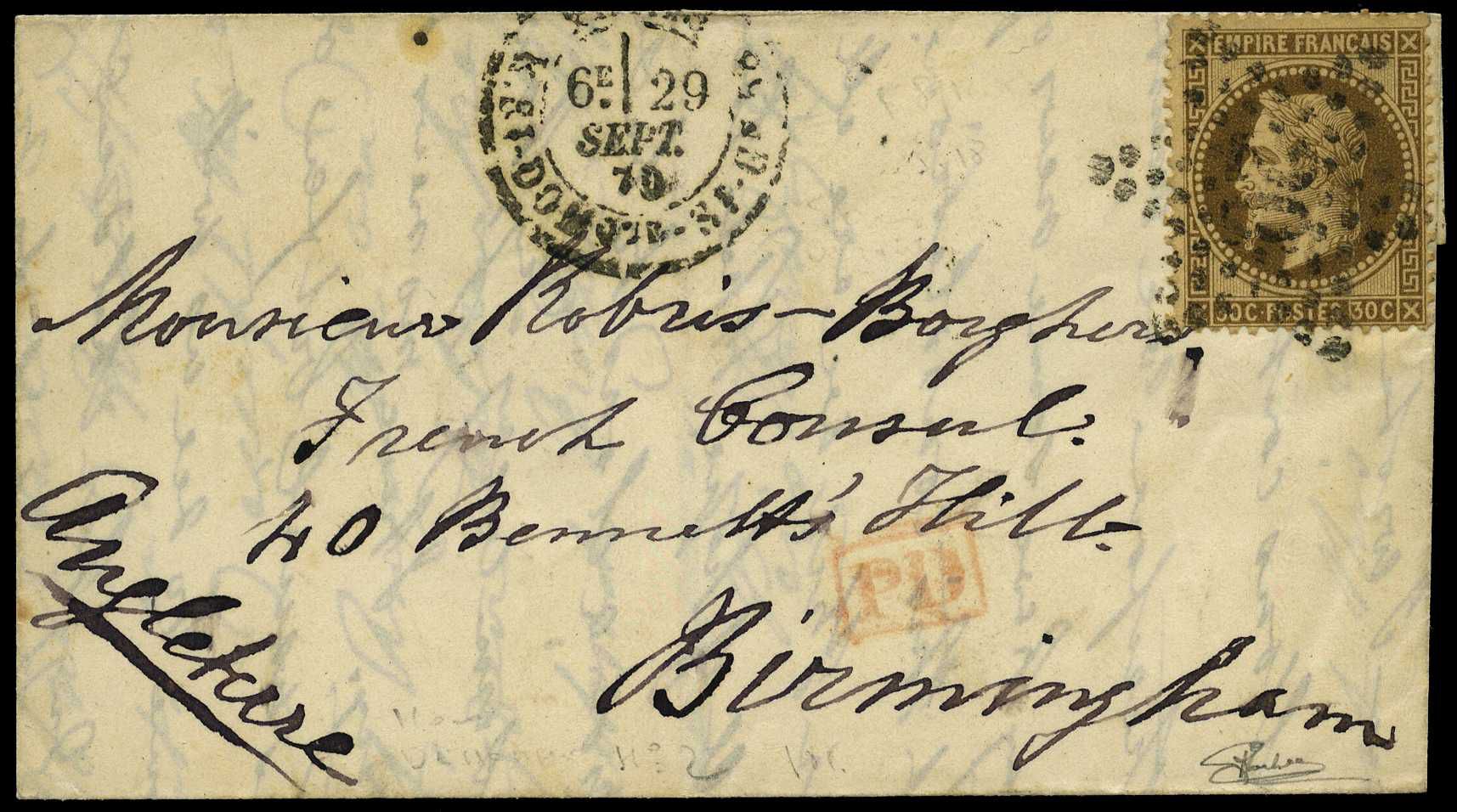 Sixth Balloon of the Siege: 1870 entire letter...