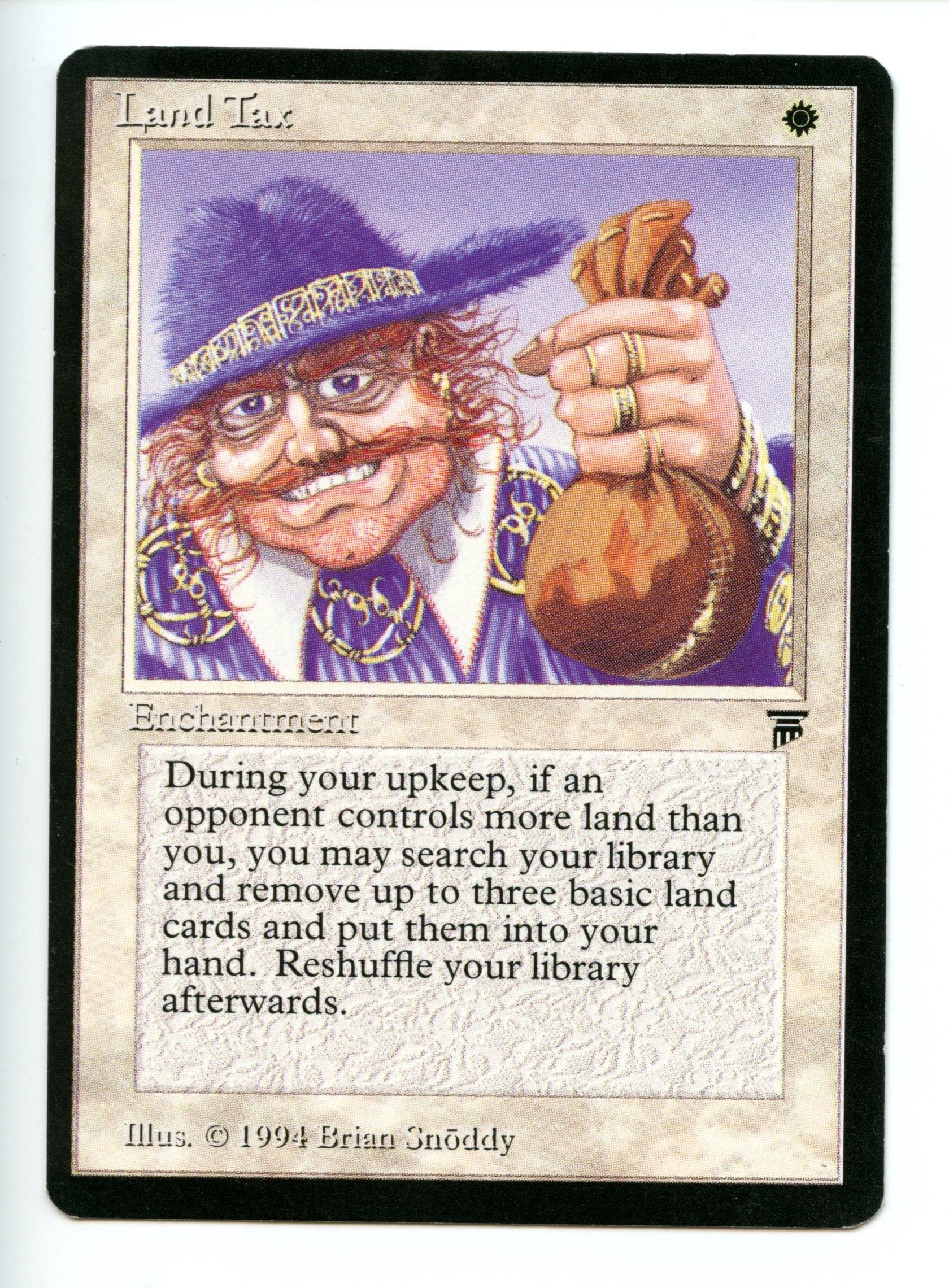 Magic The Gathering - Land Tax - Legends - Lightly Played Condition